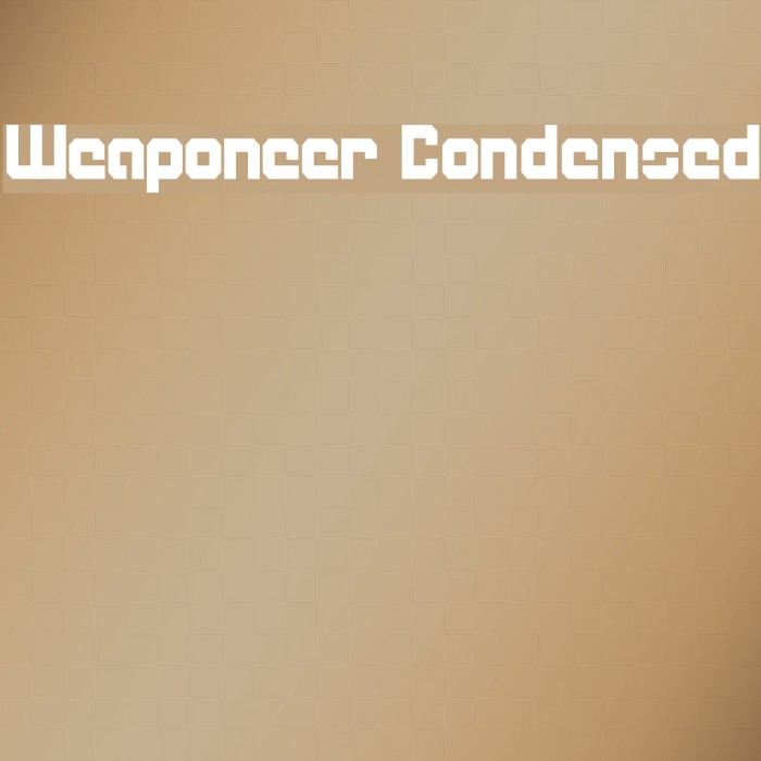 Weaponeer Condensed フォント examples