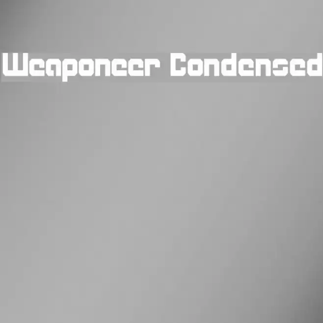 Weaponeer Condensed Font examples