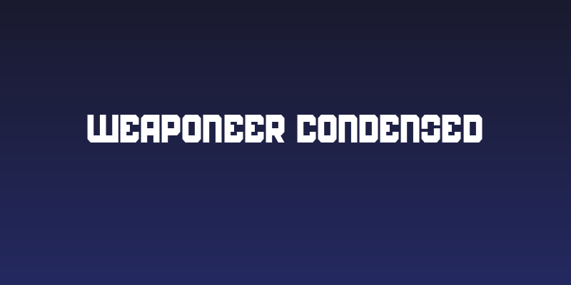 Weaponeer Condensed Social Header
