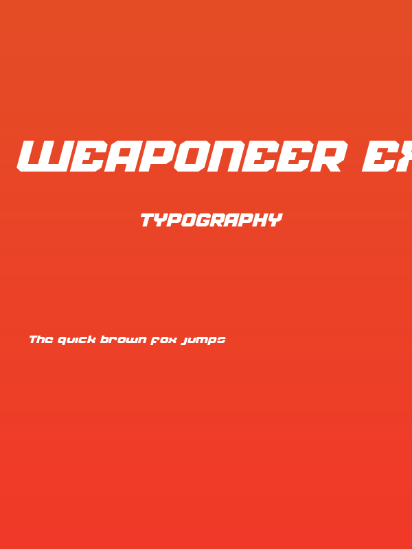 Weaponeer Expanded Italic Poster