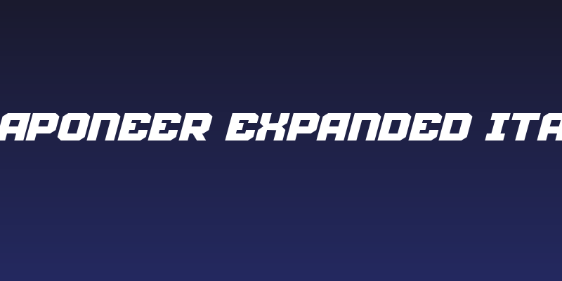 Weaponeer Expanded Italic Social Header