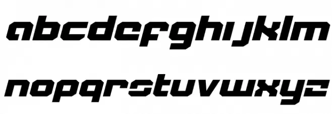 Weaponeer Expanded Italic Schriftart Kleinbuchstaben