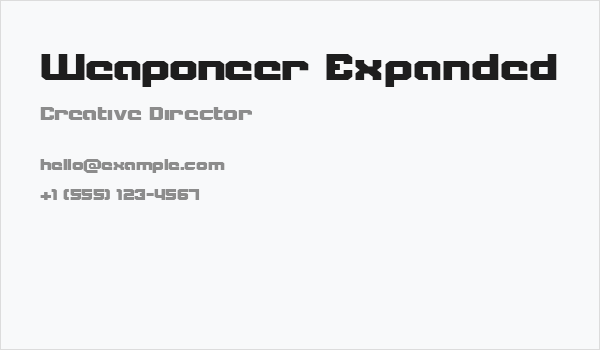 Weaponeer Expanded Business Card
