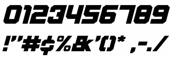 Weaponeer Italic Font OTHER CHARS