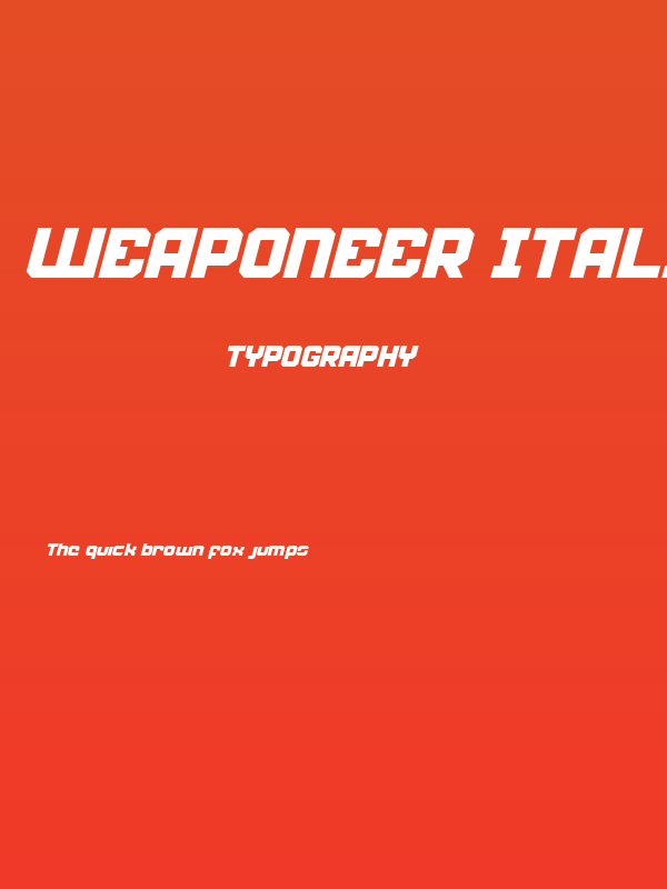 Weaponeer Italic Poster