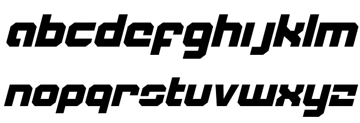 Weaponeer Italic Font LOWERCASE