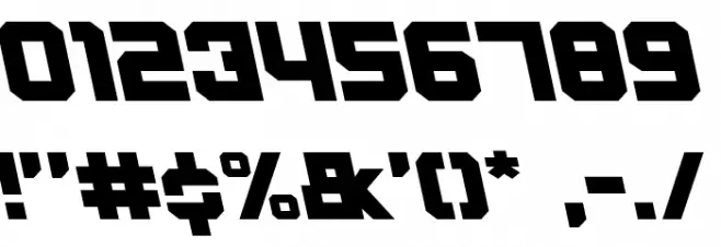 Weaponeer Leftalic フォント その他の文字