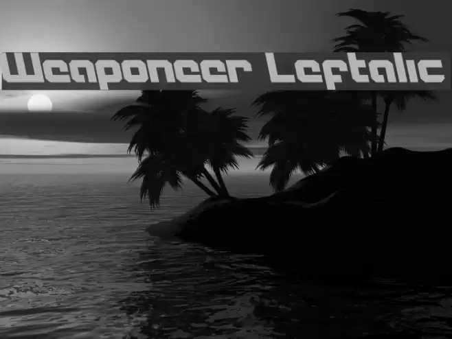 Weaponeer Leftalic フォント examples