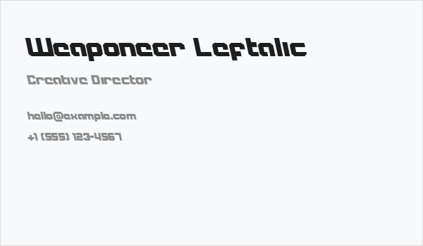 Weaponeer Leftalic Business Card