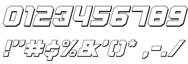 Weaponeer Shadow Italic خط محارف أخرى