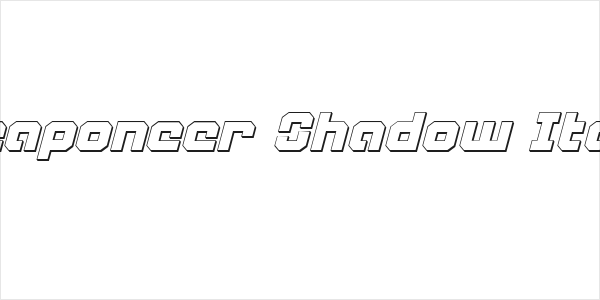 Weaponeer Shadow Italic Logo