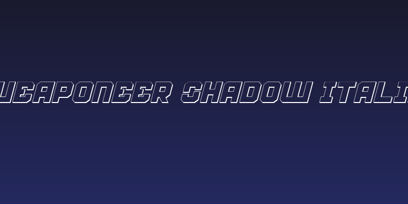 Weaponeer Shadow Italic Social Header