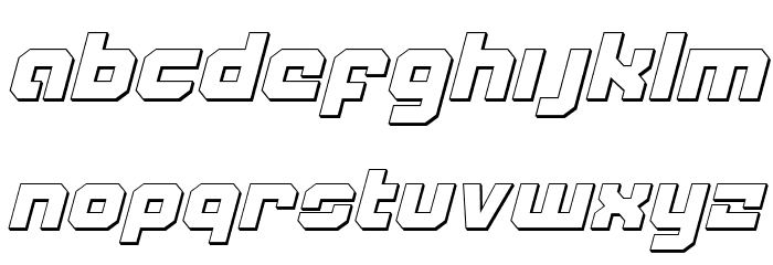 Weaponeer Shadow Italic Font LOWERCASE
