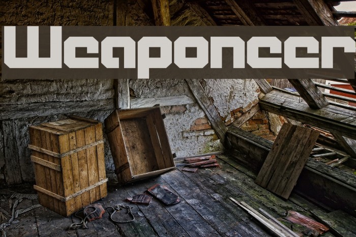 Weaponeer Font examples