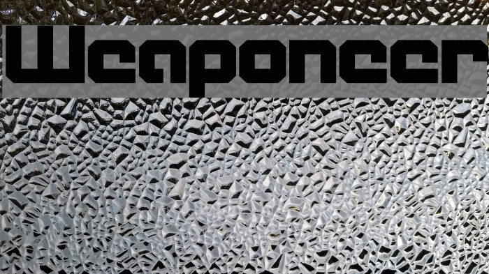 Weaponeer Font examples
