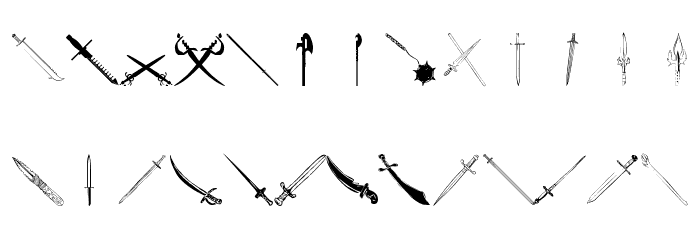 Weapons Font LOWERCASE