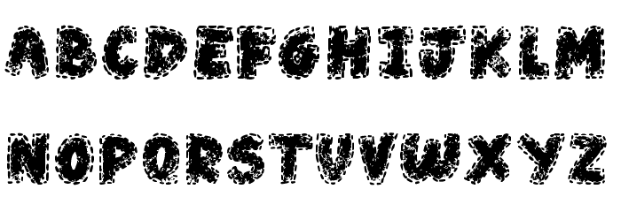 Wear and Tear Font LOWERCASE