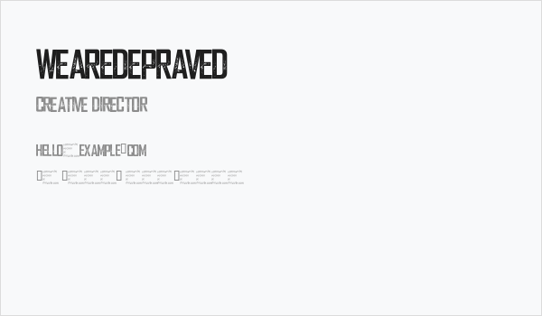 WeareDepraved Business Card