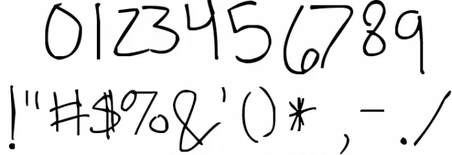 Weaselbee beans Font OTHER CHARS