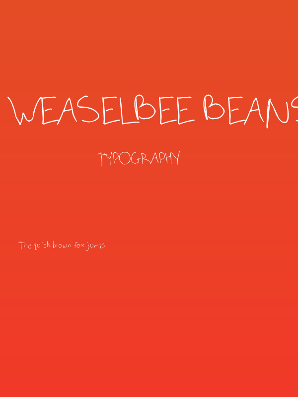 Weaselbee beans Poster