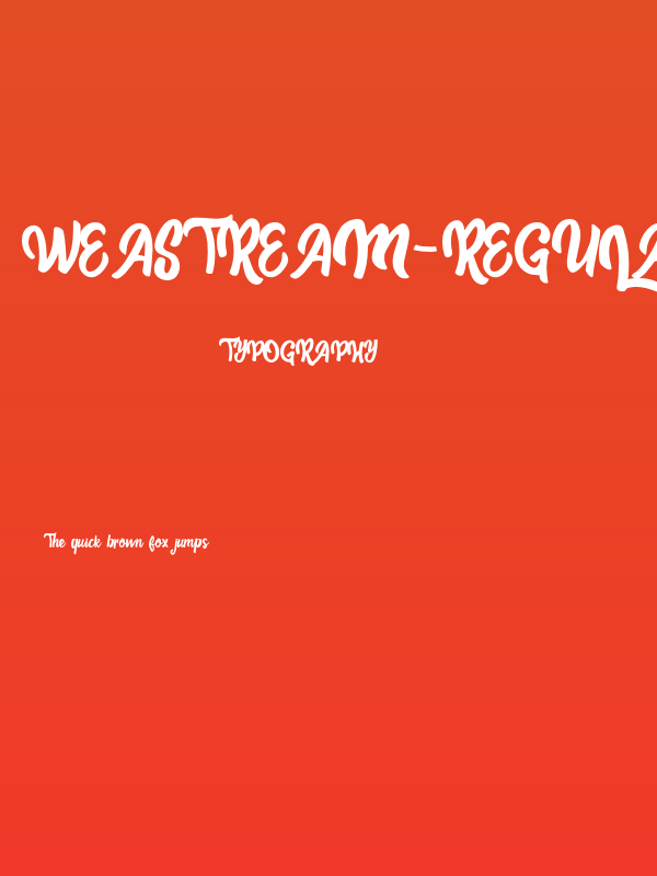 Weastream-Regular Poster