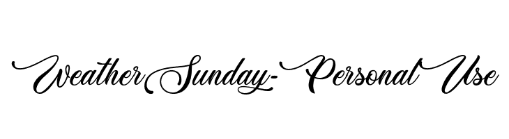 Weather Sunday - Personal Use  font caratteri gratis