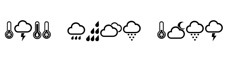 Weather Symbols Regular  フリーフォントのダウンロード