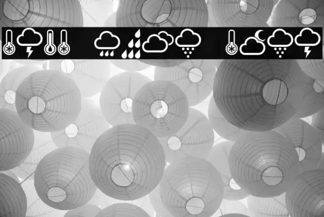 Weather Symbols Regular Font examples