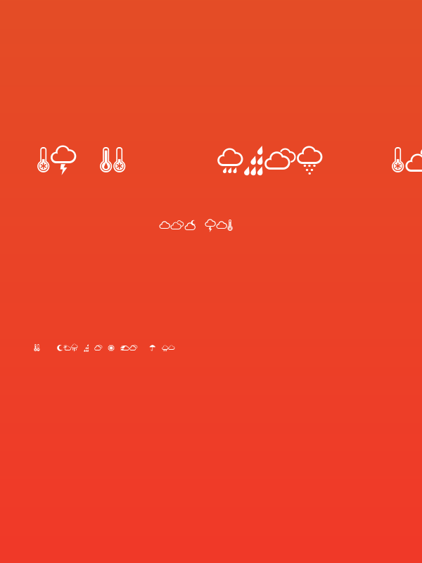 Weather Symbols Regular Poster