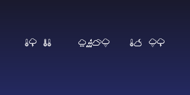 Weather Symbols Regular Social Header
