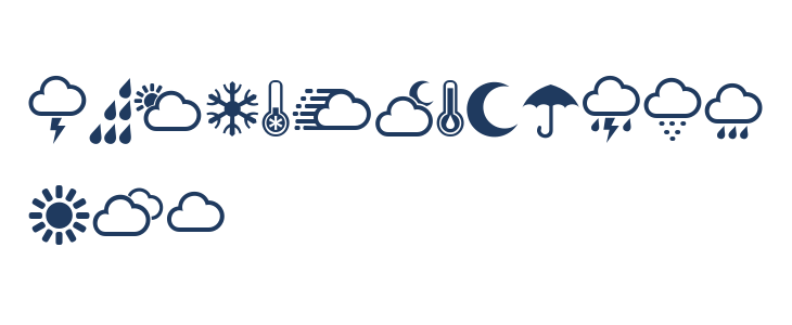 Weather Symbols Regular Lowercase