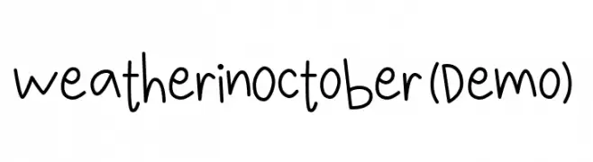 Weather in October (Demo) Font