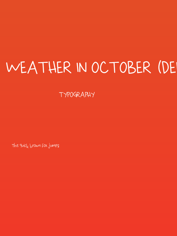 Weather in October (Demo) Poster