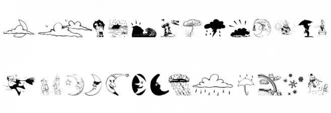 WeatherBats Шрифта ВЕРХНИЙ