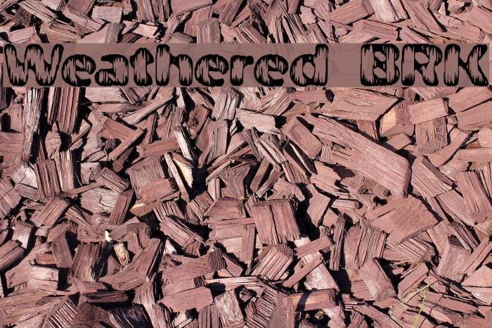 Weathered BRK Font examples