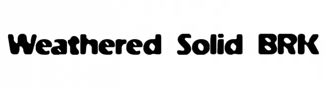 Weathered Solid BRK  नि: शुल्क फ़ॉन्ट्स डाउनलोड