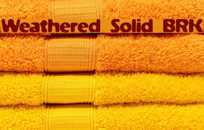Weathered Solid BRK Font examples