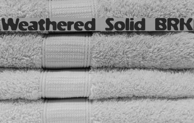 Weathered Solid BRK Font examples