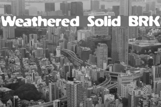 Weathered Solid BRK Font examples