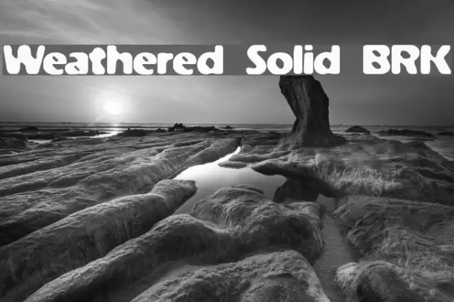 Weathered Solid BRK Font examples