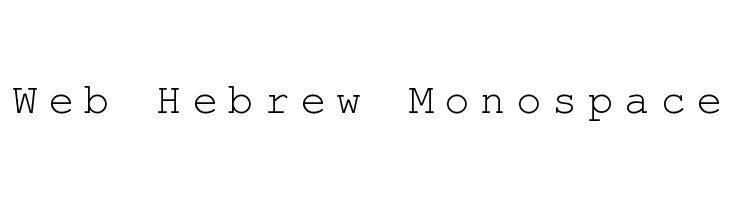 Web Hebrew Monospace Font