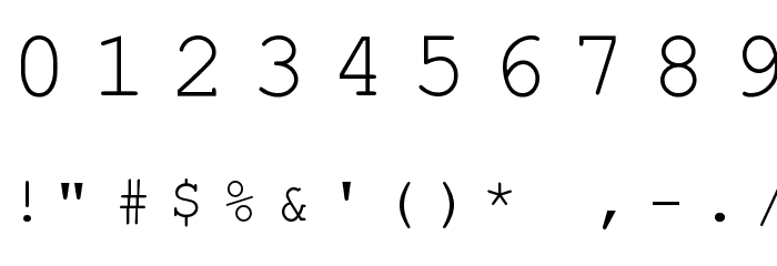 Web Hebrew Monospace Font OTHER CHARS