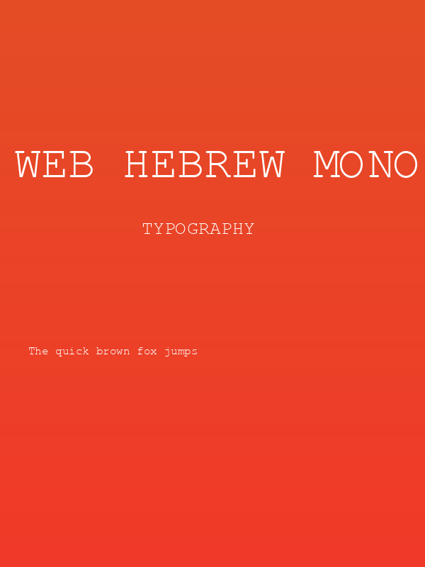 Web Hebrew Monospace Poster