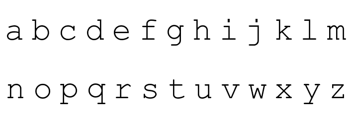 Web Hebrew Monospace Font LOWERCASE
