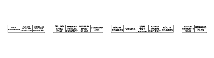 Web Road Signs JL Font