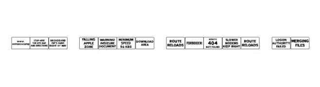 Web Road Signs JL  Free Fonts Download