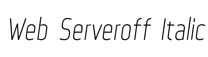 Web Serveroff Italic Font