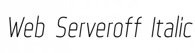 Web Serveroff Italic  Frei Schriftart Herunterladen