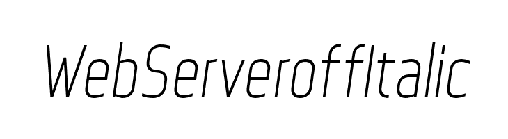 Web Serveroff Italic  Fuentes Gratis Descargar