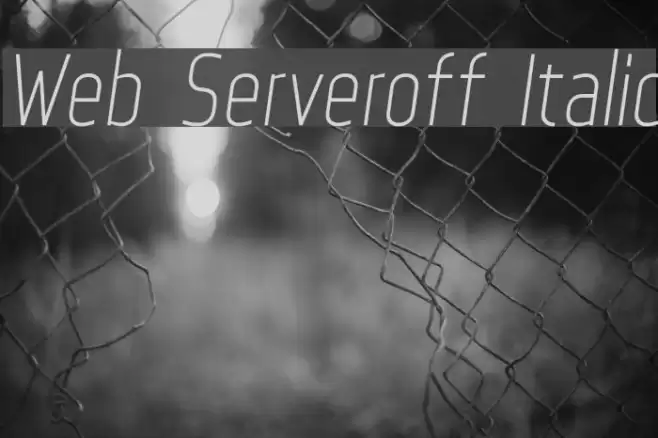 Web Serveroff Italic Font examples
